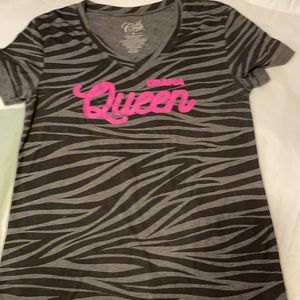 DRAMA QUEEN BY COLD CRUSH V NECK T SHIRT